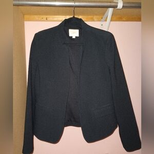LOFT Women's Elegant Black Notched Collar Blazer
